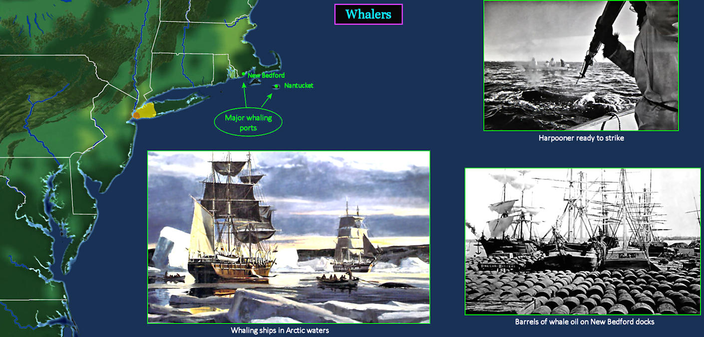Whalers, 1850s map